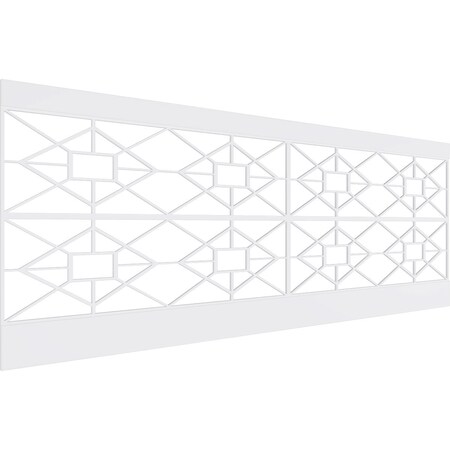 Ekena Millwork 36"H x 94 1/2"W Jamestown PVC Wainscot Paneling Kit WPK36X94JTN
